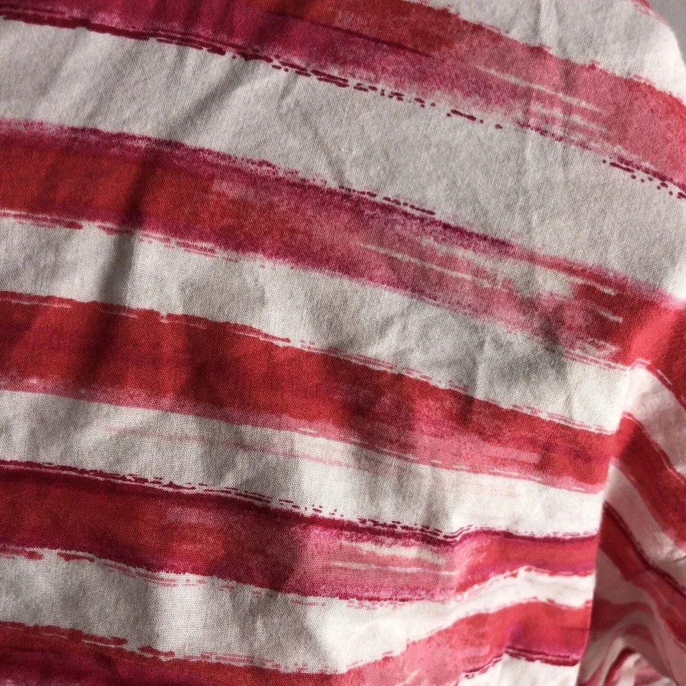 Victoria's Secret Womens Size Medium‎ Pajama Shorts Red Pink Paint Stripes Comfy